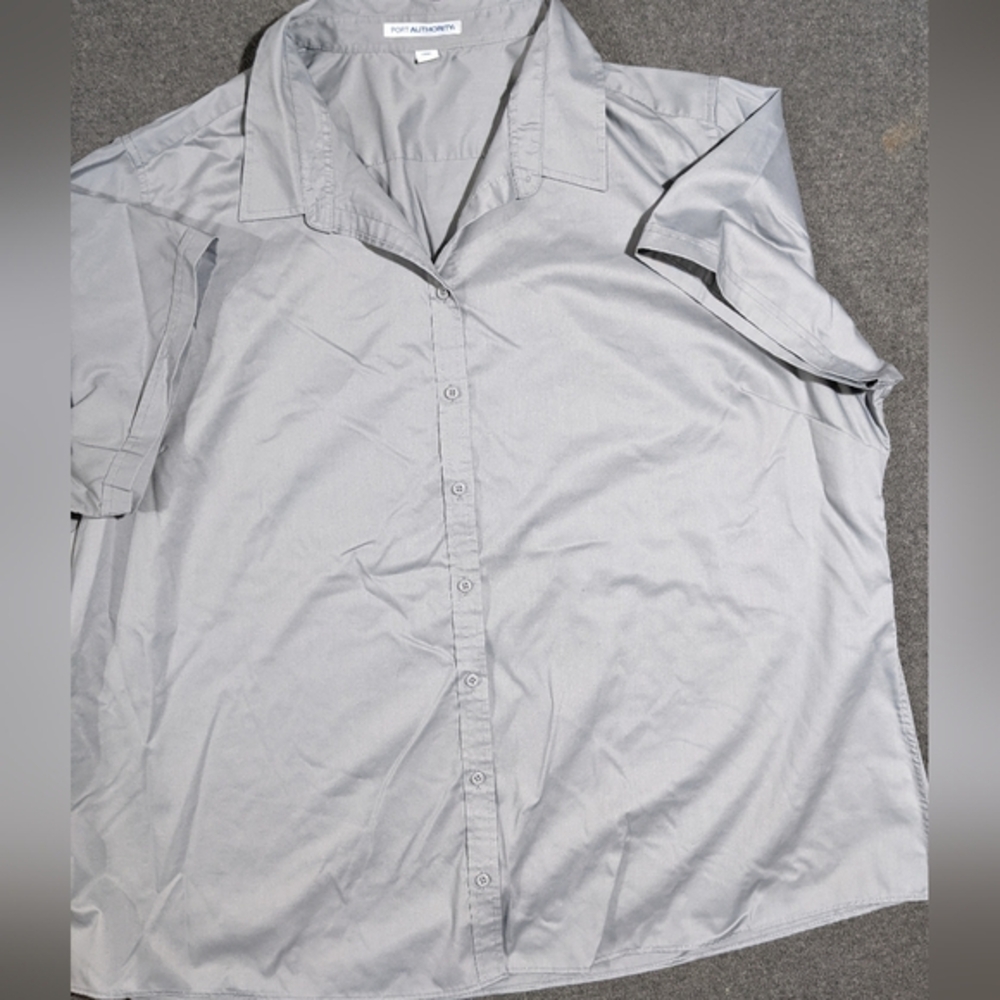 Ladies Port Authority button down dress shirt 4‎ XL gray